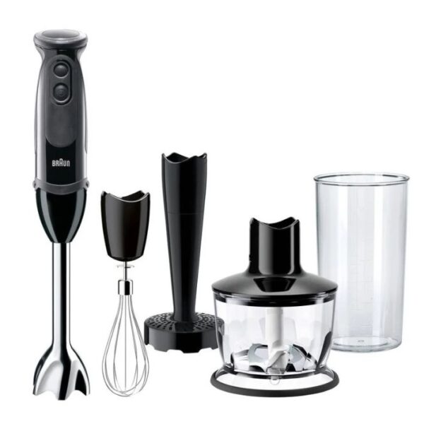 TRITURADOR 1000W MQ5237BK COM PÉ PARA PURÉ + PICADORA + BATEDOR BRAUN
