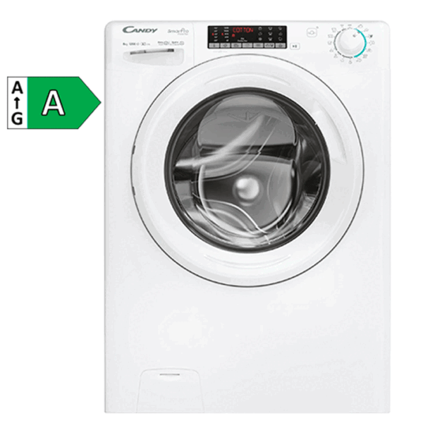 MÁQUINA LAVAR ROUPA 1200R. 8 Kg. CS0286TWM6/1-S CANDY